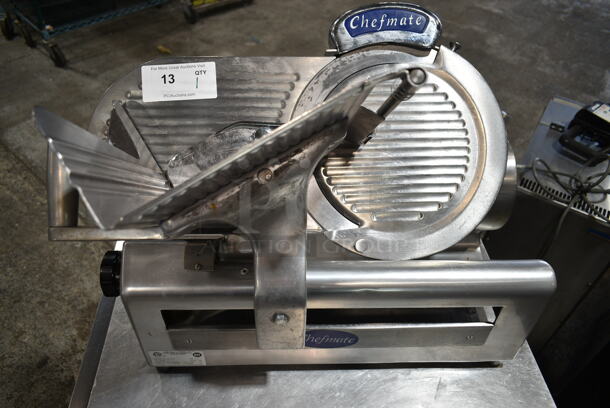 Chefmate GC512 Stainless Steel Commercial Countertop Automatic Meat Slicer w/ Blade Sharpener. 115 Volts, 1 Phase. Tested and Working! - Image 1 of 5