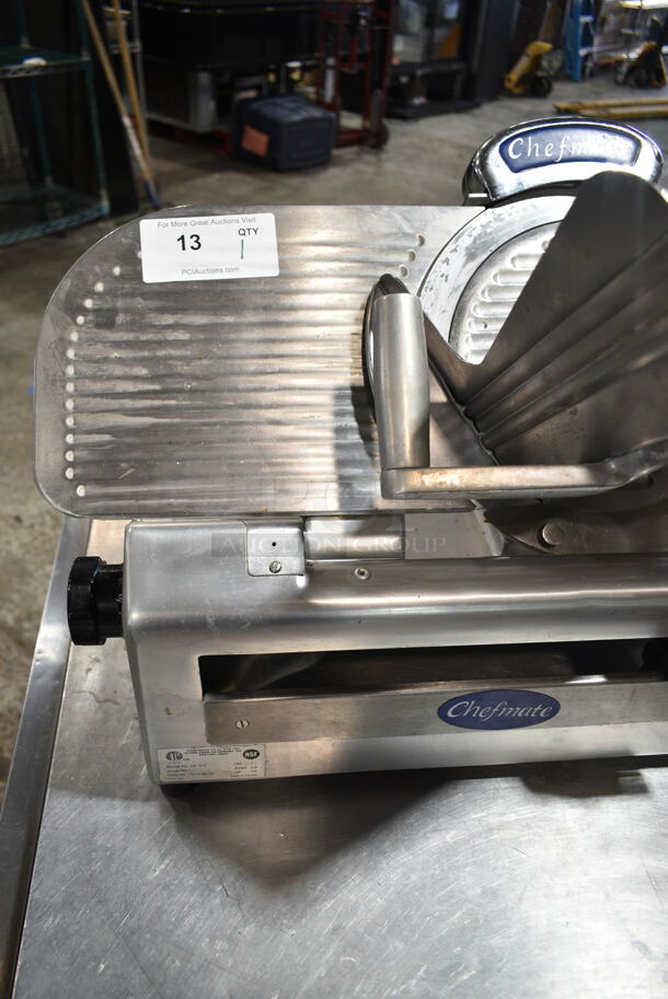 Chefmate GC512 Stainless Steel Commercial Countertop Automatic Meat Slicer w/ Blade Sharpener. 115 Volts, 1 Phase. Tested and Working! - Image 3 of 5