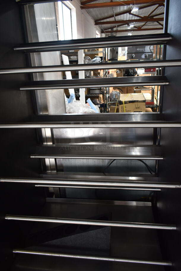 Black Metal Portable Bakery Donut Pastry Rack on Commercial Casters.  - Image 2 of 4