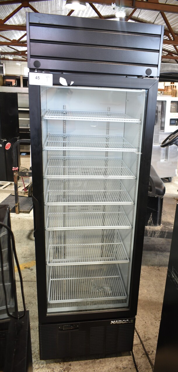 2019 Habco SE18 Metal Commercial Single Door Reach In Cooler Merchandiser w/ Poly Coated Racks. 115 Volts, 1 Phase. Tested and Working! - Image 1 of 3