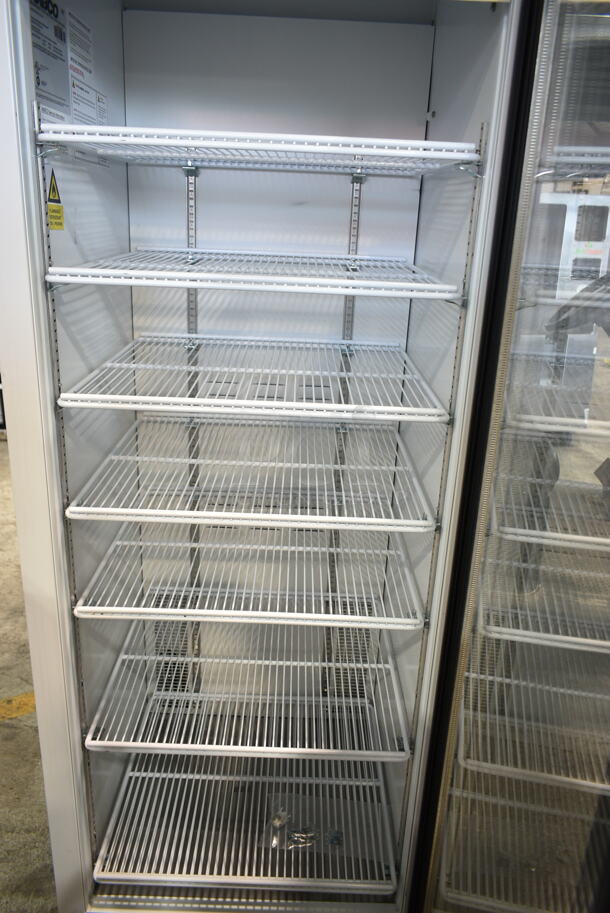 2019 Habco SE18 Metal Commercial Single Door Reach In Cooler Merchandiser w/ Poly Coated Racks. 115 Volts, 1 Phase. Tested and Working! - Image 2 of 3