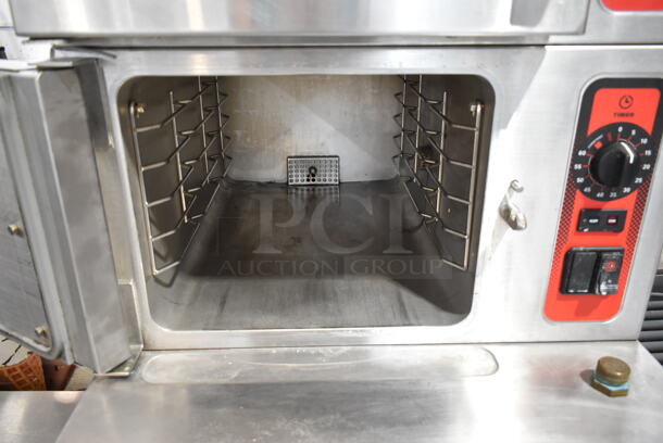 Vulcan 138085 Stainless Steel Commercial Natural Gas Powered 2 Deck Steam Cabinet. 125,000 BTU.  - Image 4 of 5