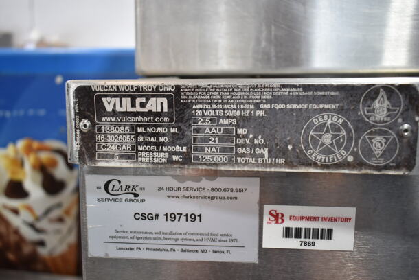 Vulcan 138085 Stainless Steel Commercial Natural Gas Powered 2 Deck Steam Cabinet. 125,000 BTU.  - Image 5 of 5