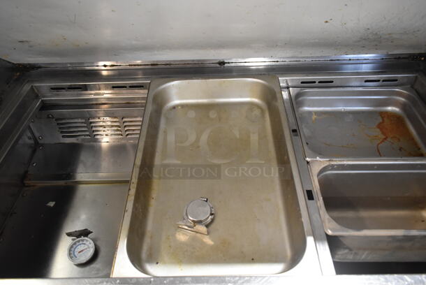 Everest E2BR2 Stainless Steel Commercial Sandwich Salad Prep Table Bain Marie Mega Top on Commercial Casters. 115 Volts, 1 Phase. Tested and Powers On But Does Not Get Cold - Image 3 of 6