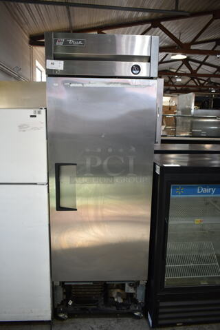 2017 True T-19F Stainless Steel Commercial Single Door Reach In Freezer w/ Poly Coated Racks. 115 Volts, 1 Phase. Tested and Powers On But Does Not Get Cold