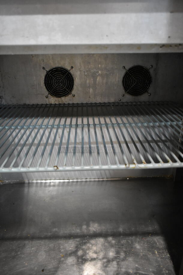 2016 Leader ESLM60S/C Stainless Steel Commercial Sandwich Salad Prep Table Bain Marie Mega Top on Commercial Casters. 115 Volts, 1 Phase. Tested and Working! - Image 4 of 6
