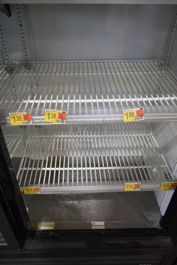 2018 True GDM-41SL-48-HC-LD Metal Commercial 2 Door Reach In Cooler Merchandiser w/ Poly Coated Racks. 115 Volts, 1 Phase. Tested and Working! - Image 3 of 4