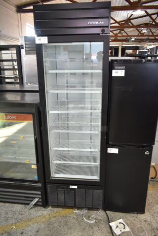 2019 Habco SE18 Metal Commercial Single Door Reach In Cooler Merchandiser w/ Poly Coated Racks. 115 Volts, 1 Phase. Tested and Powers On But Does Not Get Cold