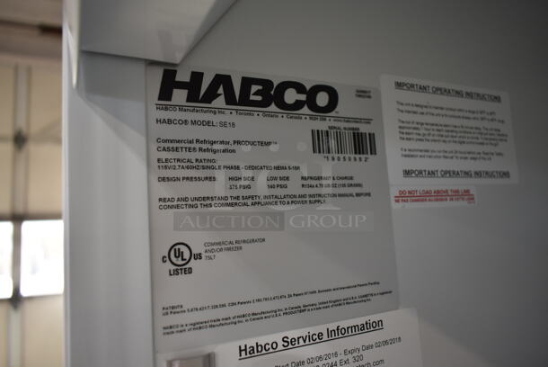 2019 Habco SE18 Metal Commercial Single Door Reach In Cooler Merchandiser w/ Poly Coated Racks. 115 Volts, 1 Phase. Tested and Powers On But Does Not Get Cold - Image 3 of 3
