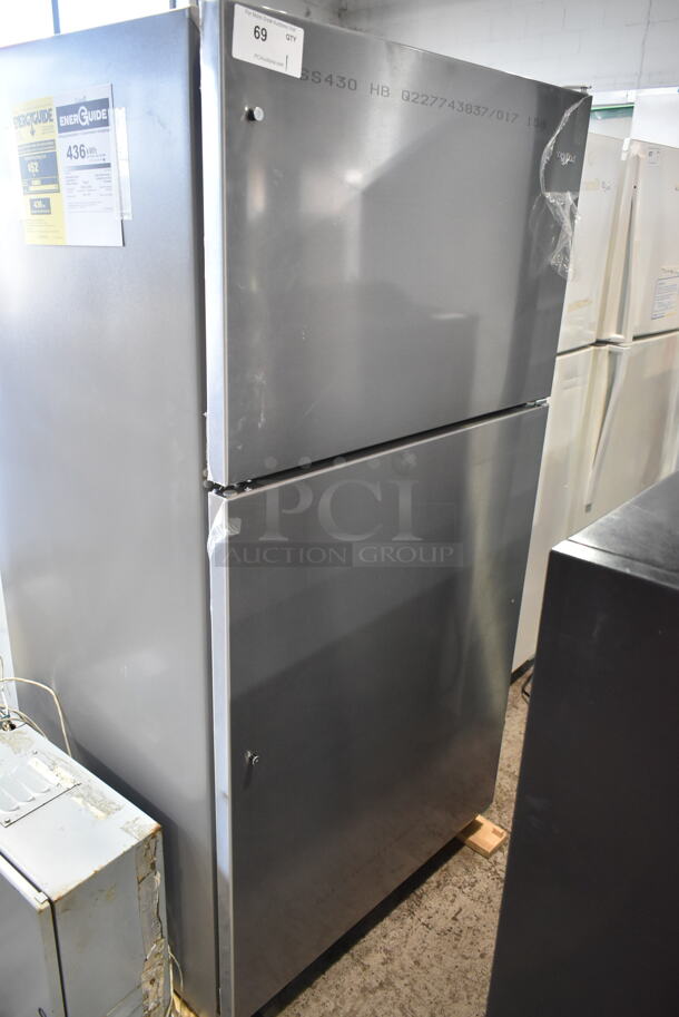 BRAND NEW SCRATCH AND DENT! Whirlpool WRT311FZDM02 Metal Cooler Freezer Combo Unit. 115 Volts, 1 Phase. Tested and Working! - Image 1 of 4