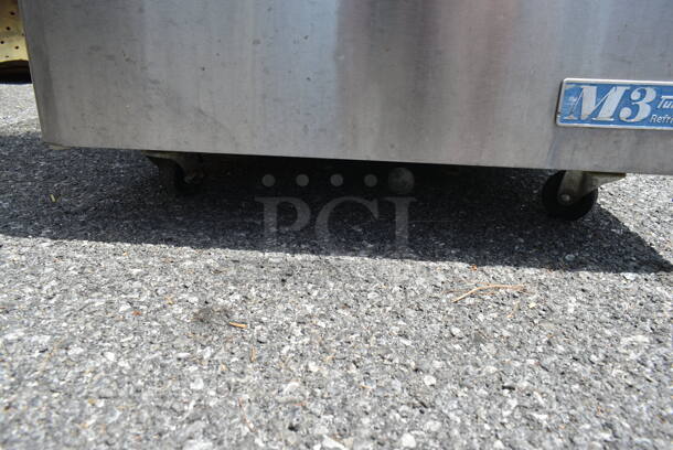 Turbo Air Model MST-28-711S Stainless Steel Commercial Single Door Work Top Cooler w/ Sneeze Guard on Commercial Casters. 115 Volts, 1 Phase. Tested and Powers On But Does Not Get Cold - Image 3 of 6