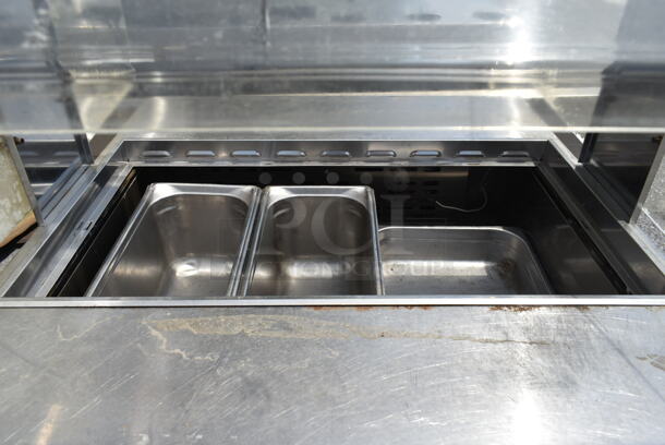 Turbo Air Model MST-28-711S Stainless Steel Commercial Single Door Work Top Cooler w/ Sneeze Guard on Commercial Casters. 115 Volts, 1 Phase. Tested and Powers On But Does Not Get Cold - Image 4 of 6