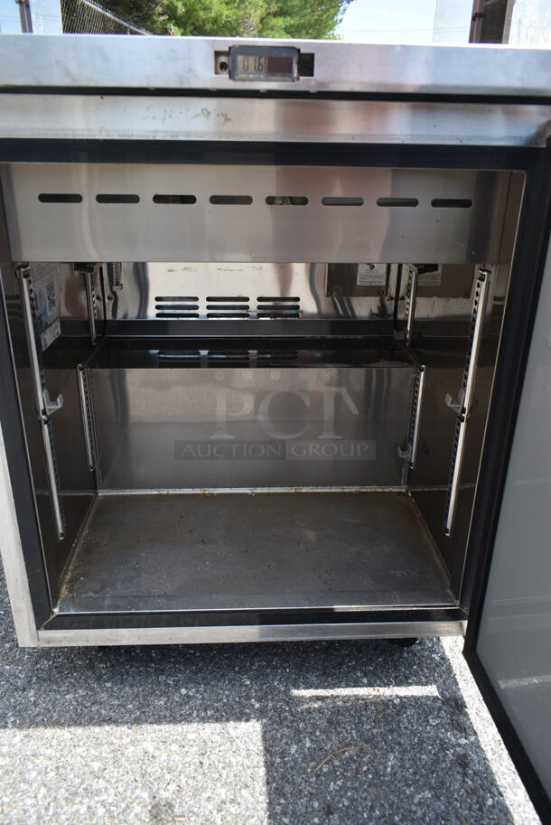 Turbo Air Model MST-28-711S Stainless Steel Commercial Single Door Work Top Cooler w/ Sneeze Guard on Commercial Casters. 115 Volts, 1 Phase. Tested and Powers On But Does Not Get Cold - Image 5 of 6