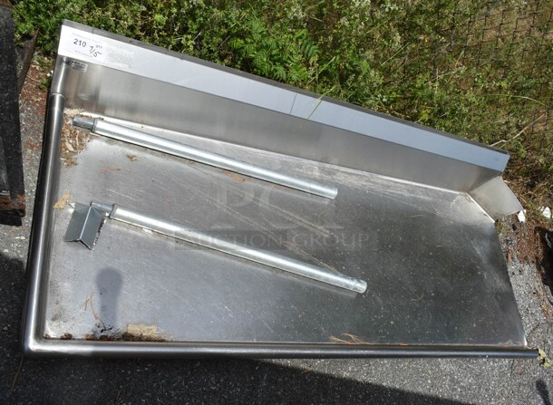 Stainless Steel Commercial Left Side Clean Side Dishwasher Table.  - Image 1 of 2