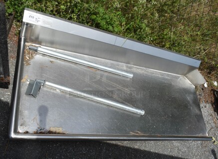 Stainless Steel Commercial Left Side Clean Side Dishwasher Table. 