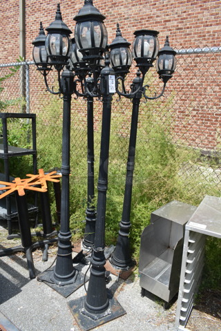 4 Black Metal Lamps. 4 Times Your Bid!