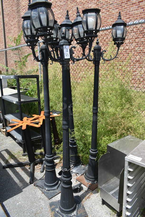 4 Black Metal Lamps. 4 Times Your Bid! - Image 2 of 6