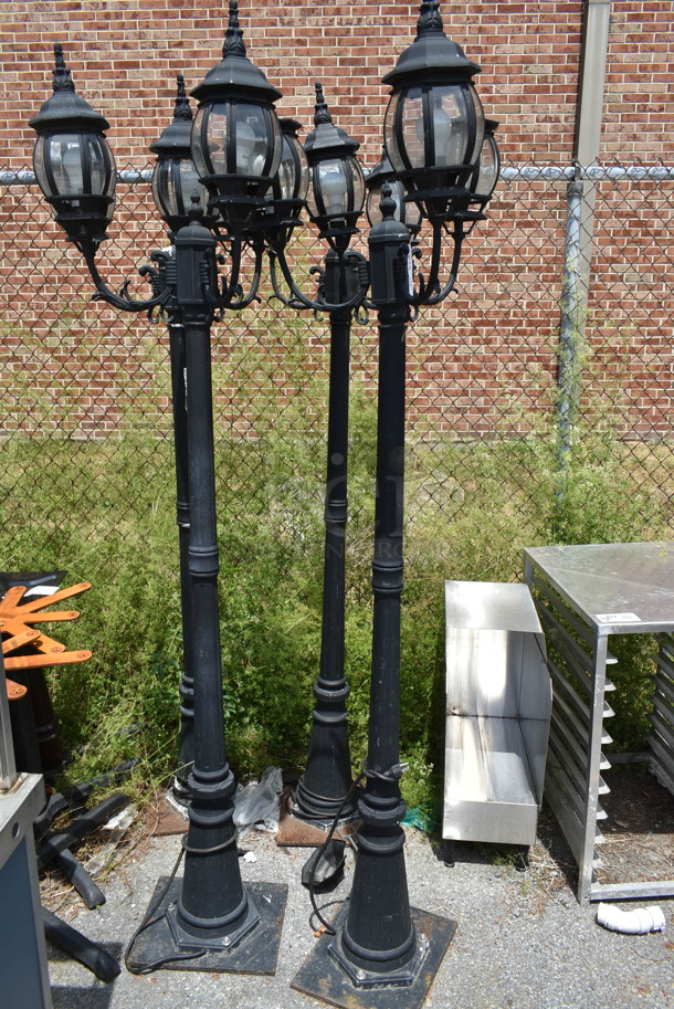 4 Black Metal Lamps. 4 Times Your Bid! - Image 3 of 6