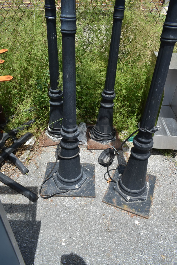 4 Black Metal Lamps. 4 Times Your Bid! - Image 6 of 6