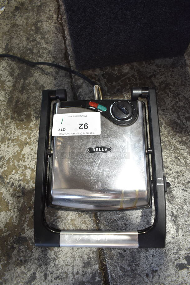 Bella TSK-C159 Stainless Steel Countertop Panini Press. 120 Volts, 1 Phase. Tested and Working! - Image 1 of 3