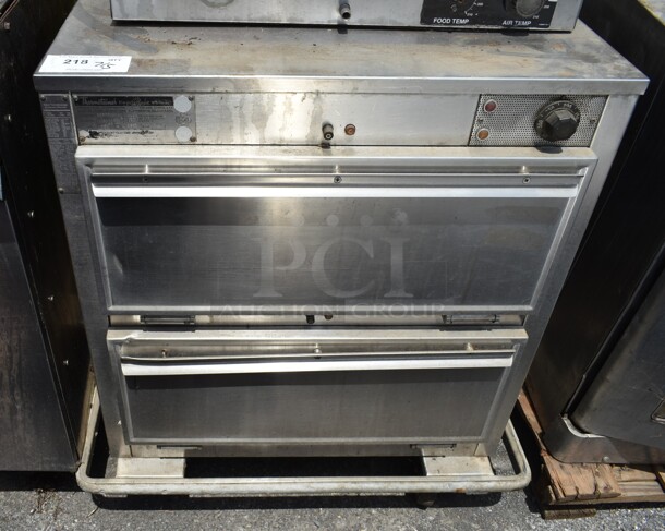 Thermotainer 1452P Stainless Steel Commercial 2 Door Food Warmer on Commercial Casters. 120 Volts, 1 Phase. Cannot Test Due To Cut Power Cord - Image 1 of 5