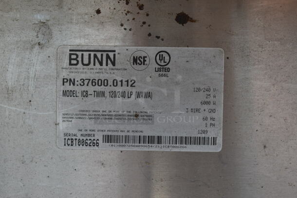 Bunn ICB-TWIN Stainless Steel Commercial Countertop Double Coffee Machine. 120/240 Volts, 1 Phase.  - Image 4 of 4