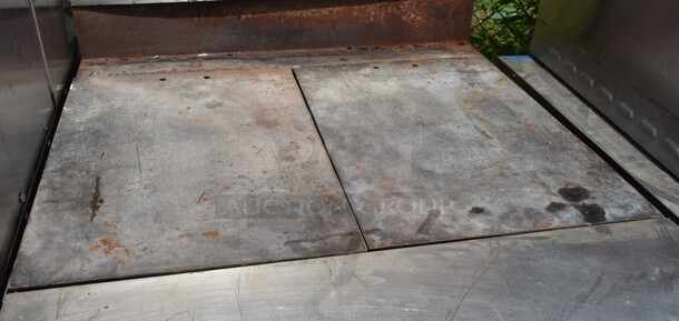 Stainless Steel Commercial Gas Powered Flat Top Griddle w/ Under Shelf and Back Splash.  - Image 2 of 6