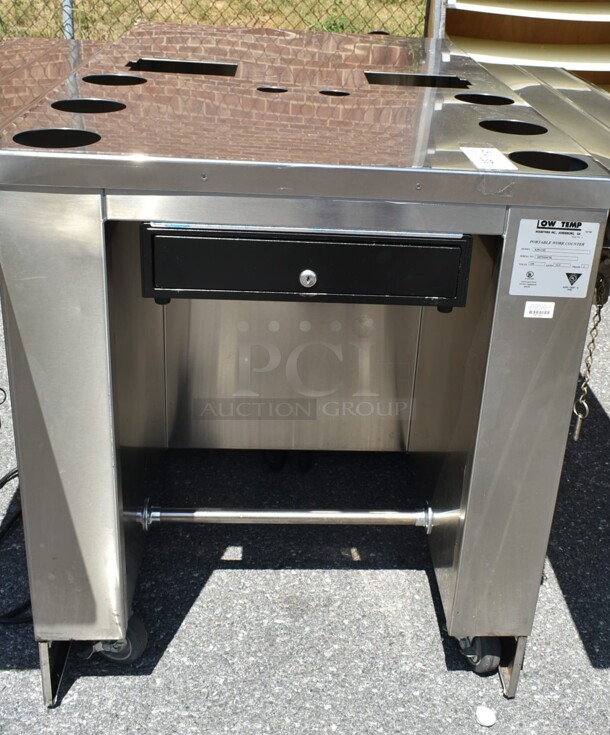 Low Temp K50-CSE Stainless Steel Cashier Station w/ 2 Tray Slides on Commercial Casters. 120 Volts, 1 Phase.  - Image 3 of 7