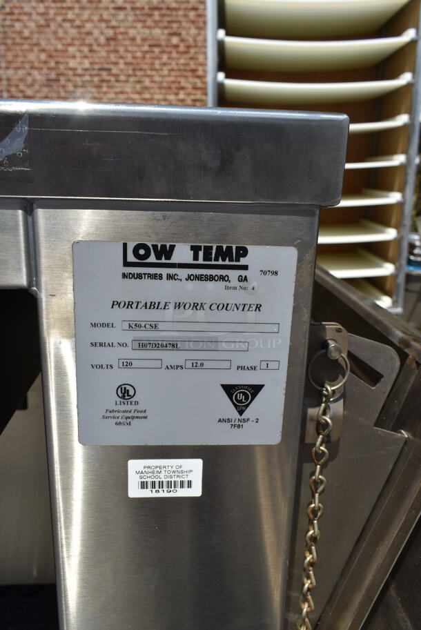 Low Temp K50-CSE Stainless Steel Cashier Station w/ 2 Tray Slides on Commercial Casters. 120 Volts, 1 Phase.  - Image 7 of 7