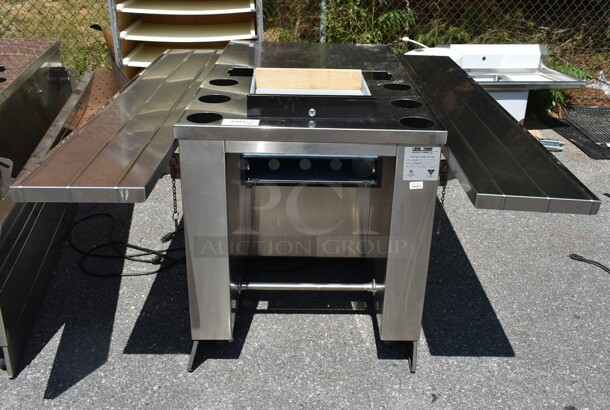 Low Temp K50-CSE Stainless Steel Cashier Station w/ 2 Tray Slides on Commercial Casters. 120 Volts, 1 Phase.  - Image 1 of 6