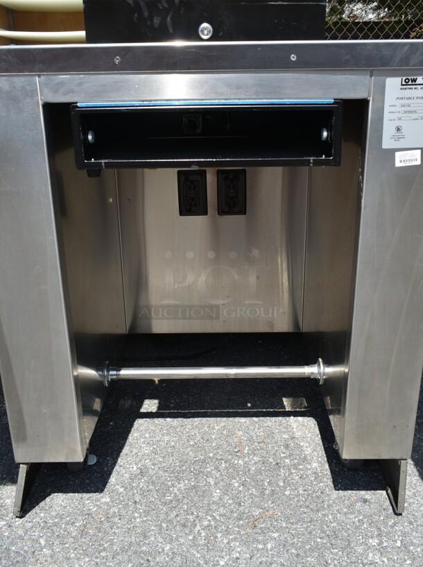 Low Temp K50-CSE Stainless Steel Cashier Station w/ 2 Tray Slides on Commercial Casters. 120 Volts, 1 Phase.  - Image 4 of 6
