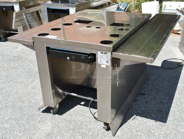 Low Temp K50-CSE Stainless Steel Cashier Station w/ 2 Tray Slides on Commercial Casters. 120 Volts, 1 Phase.  - Image 2 of 6