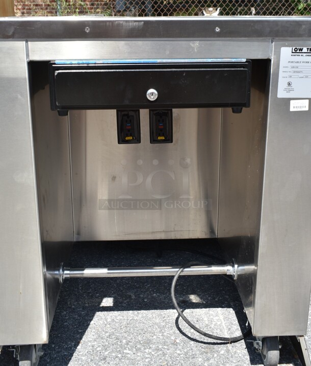 Low Temp K50-CSE Stainless Steel Cashier Station w/ 2 Tray Slides on Commercial Casters. 120 Volts, 1 Phase.  - Image 3 of 6