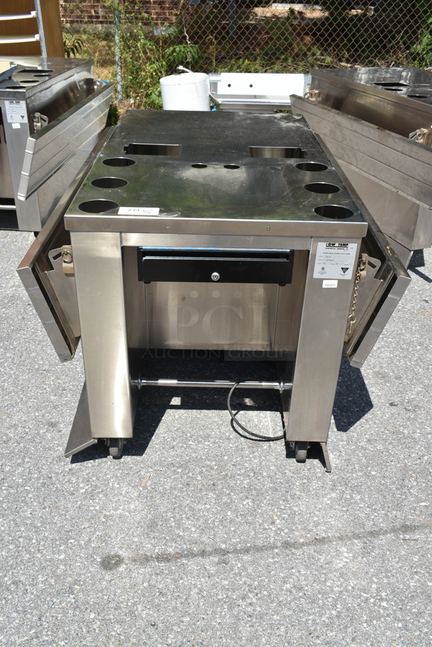 Low Temp K50-CSE Stainless Steel Cashier Station w/ 2 Tray Slides on Commercial Casters. 120 Volts, 1 Phase.  - Image 5 of 6