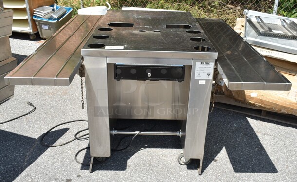Low Temp K50-CSE Stainless Steel Cashier Station w/ 2 Tray Slides on Commercial Casters. 120 Volts, 1 Phase.  - Image 1 of 6