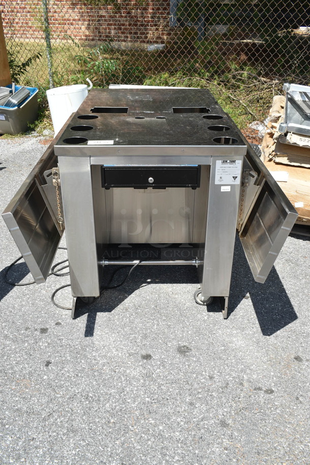 Low Temp K50-CSE Stainless Steel Cashier Station w/ 2 Tray Slides on Commercial Casters. 120 Volts, 1 Phase.  - Image 5 of 6