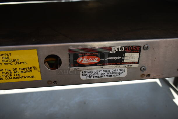 2 Hatco Metal Commercial 2 Tier Warming Display Case Merchandisers Including Model GRTB-331. 115 Volts, 1 Phase. 2 Times Your Bid! Tested and Top Unit Is Working But Bottom Unit Does Not Power On - Image 7 of 7