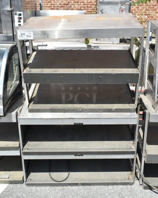 2 Hatco Metal Commercial 2 Tier Warming Display Case Merchandisers Including Model GRTB-33L. 115 Volts, 1 Phase. 2 Times Your Bid! Tested and Top Unit Does Not Power On and Bottom Unit Has Cut Power Cord