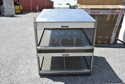 Hatco GRSDS-24D Stainless Steel Commercial 2 Tier Warming Display Case Merchandiser. 120 Volts, 1 Phase. Cannot Test Due To Cut Power Cord
