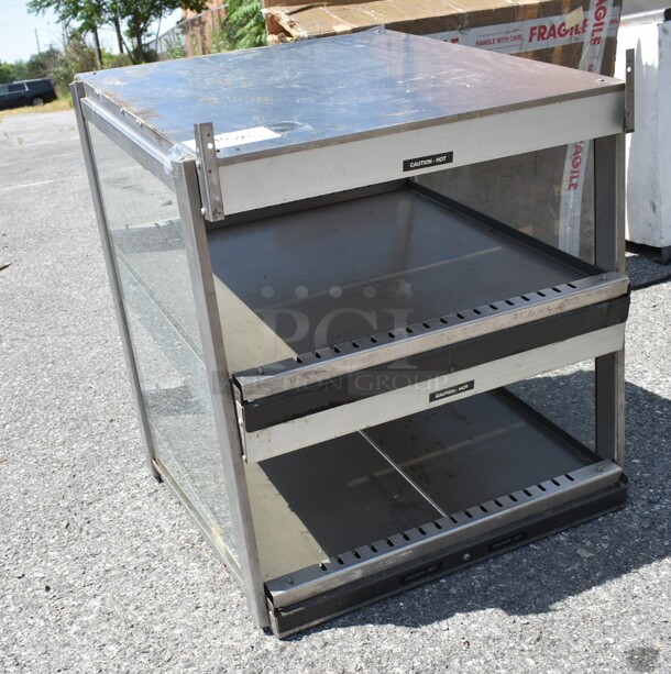 Hatco GRSDS-24D Stainless Steel Commercial 2 Tier Warming Display Case Merchandiser. 120 Volts, 1 Phase. Cannot Test Due To Cut Power Cord
 - Image 2 of 5