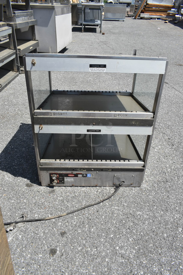 Hatco GRSDS-24D Stainless Steel Commercial 2 Tier Warming Display Case Merchandiser. 120 Volts, 1 Phase. Cannot Test Due To Cut Power Cord
 - Image 4 of 5