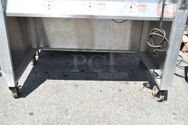 Servolift Eastern Stainless Steel Commercial 3 Well Steam Table on Commercial Casters. Cannot Test Due To Plug Style - Image 4 of 6