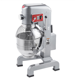 Late Model Used Avantco MX30 30 Qt. Planetary Floor Mixer with Guard, & Standard Accessories - 120V, 1 3/4 hp Working