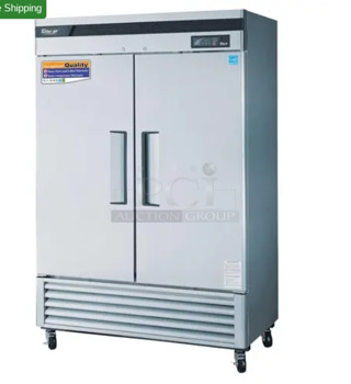 Used Turbo Air MSR-49mm 54 inch Two Section Reach In Refrigerator, (2) Left/Right Hinge Solid Doors, 115v Working