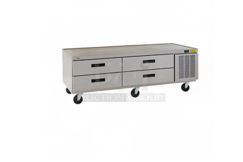 Used Delfield F2975CP 75 inch Chef Base w/ (4) Drawers - 115v Working