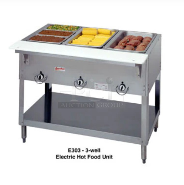 Late Model Used Duke E303 Aerohot Electric 3-Well Steam table Hot Food Unit, 120V Working - Image 1 of 6