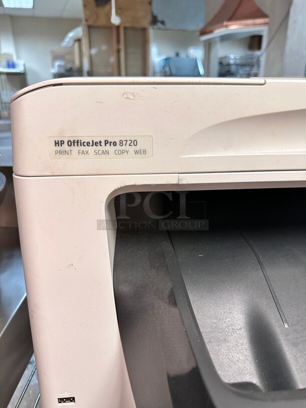 HP OfficeJet Pro 8720 All-in-One Wireless/USB Color Printer, Duplex 4800 dpi x 1200 dpi , HP Instant Ink - White (M9L75A) Working - Image 3 of 5