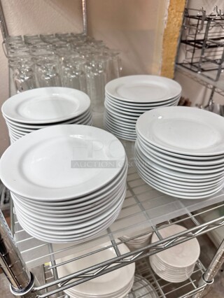 Assorted Commercial Quality White Plates
