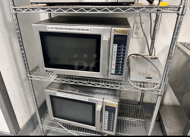 Late Model Used Amana RCS10TS Commercial Microwave  - 120V, 1000W Working - Image 2 of 7
