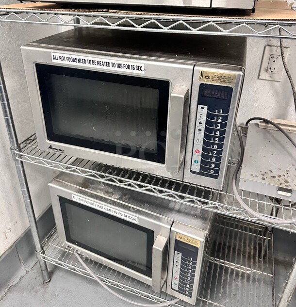 Late Model Used Amana RCS10TS Commercial Microwave  - 120V, 1000W Working - Image 3 of 7
